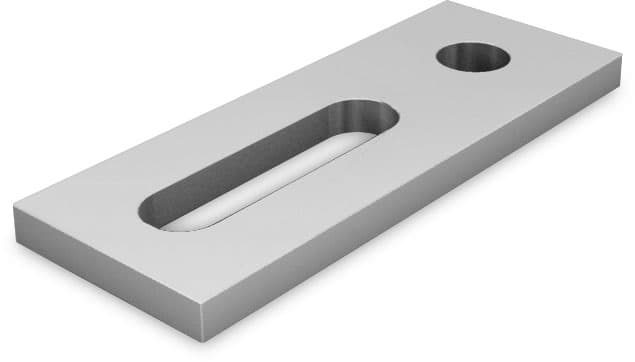Adapter plate M12 Aluminium 40x90